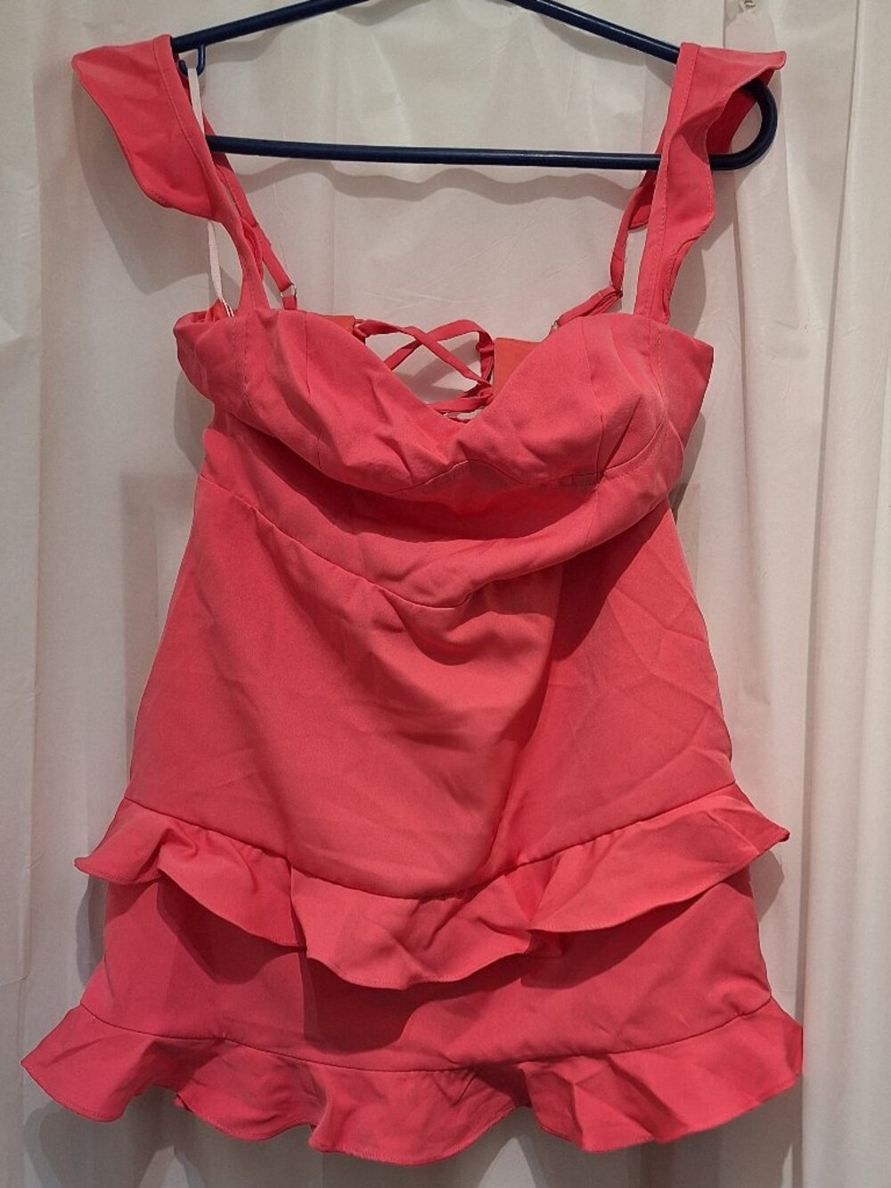 Cocktail Dress Size 8, Very cute, salmon color NWT - Super Cute! - Ruffles